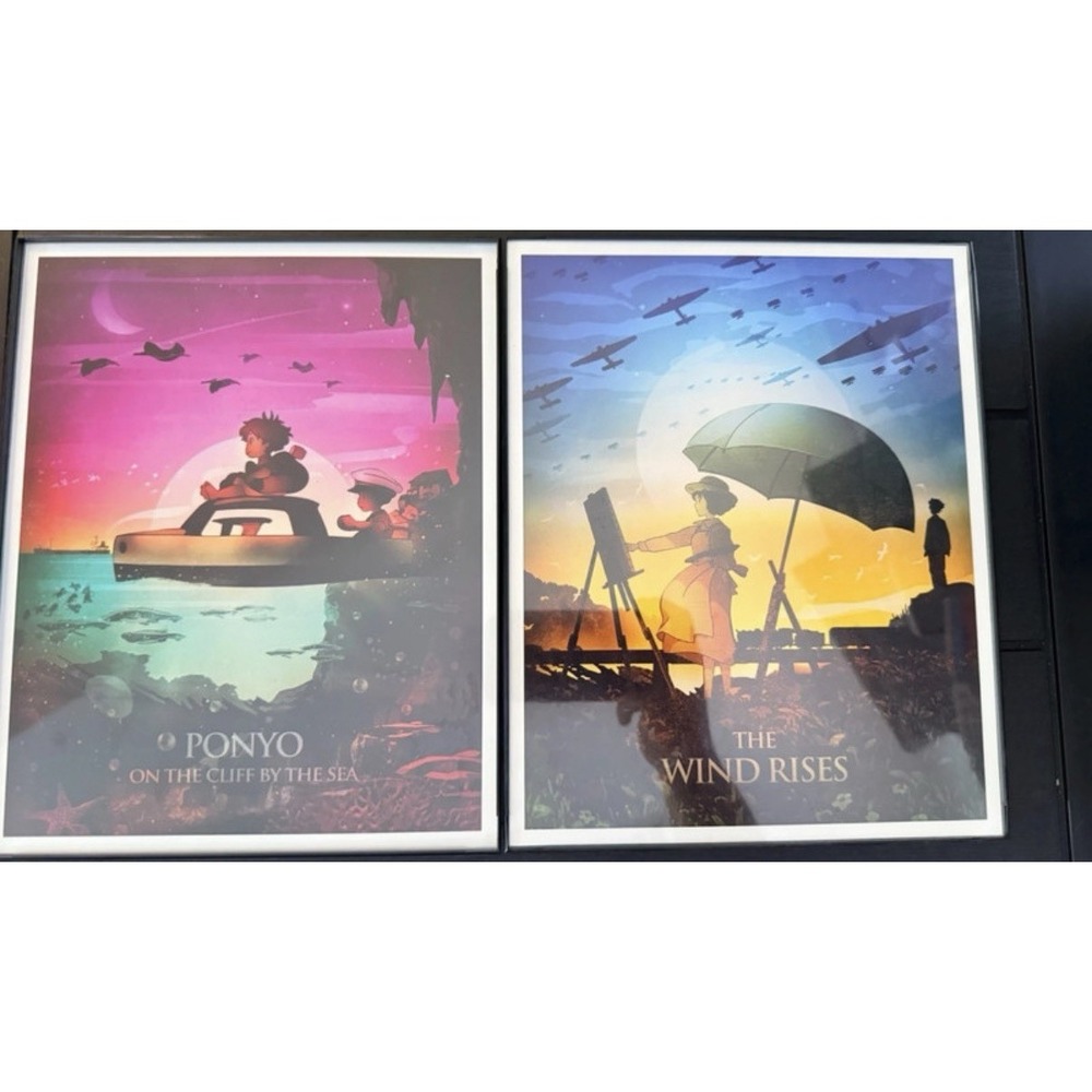 Studio Ghibli 10 Framed 8x10 Anime Posters Set - Picture 2 of 7